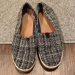 TOMS Women's Monochrome Tweed Flats